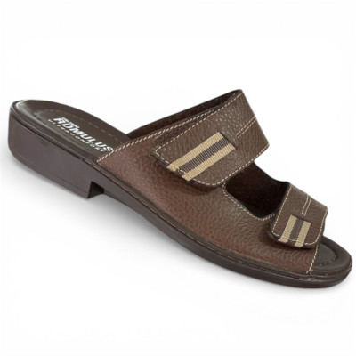 Romulus Sandalia Cuero Chocolate Hombre Talla 38 Ref 9097